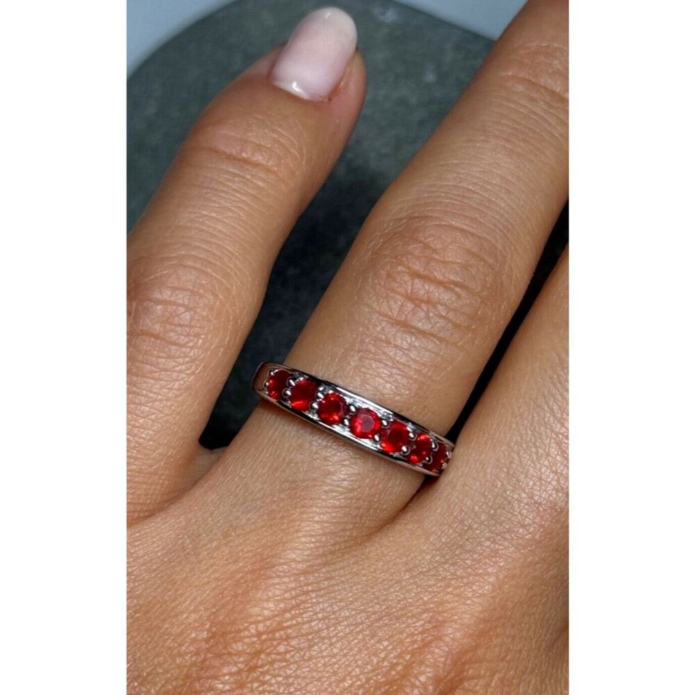 925 STERLING SILVER SPINEL RING SIZE 7.5 - Picture 3 of 8